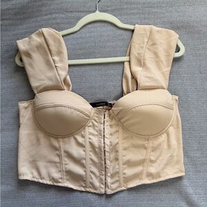 Hesperus Ruched Cream Top corset Size L